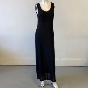 Benetton black sheer long dress small/med